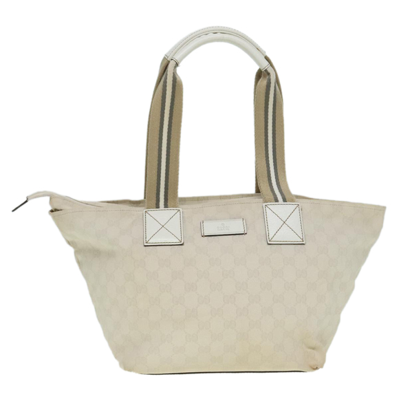 Gucci Sherry White Canvas tote - Picture 1 of 10